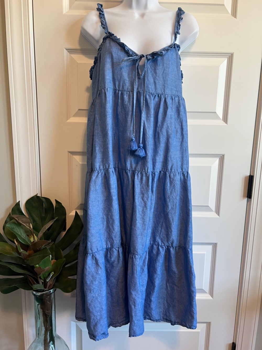 J. CREW Midi Size Medium Linen and Cotton